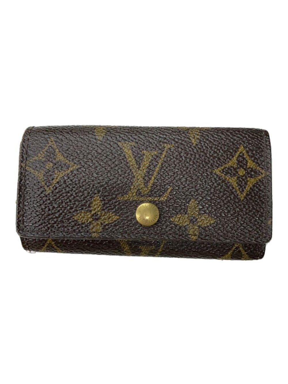 LOUIS VUITTON Key Case Wallet Brown All over